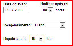 Lembretes agora podem ser programados de forma ciclica no Sabesim