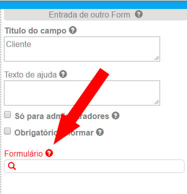 Selecionando outro formulários